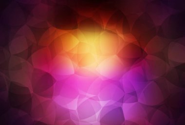 Koyu pembe, sarı vektör soyut mozaik desen. Gradyanı olan zarif parlak çokgen çizimi. Pankartın için tamamen yeni bir şablon.