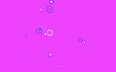 Açık Mor, küreli pembe vektör deseni. Doğa tarzında bulanık halkaları olan güzel renkli çizimler. Reklamlar, broşürler için desen.