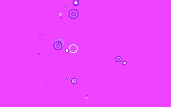 Светло Фиолетовый Розовый Векторный Узор Сферами Красивая Цветная Иллюстрация Размытыми — стоковый вектор