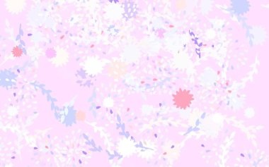 Açık mavi, kırmızı vektör soyut desenli çiçekler, güller. Çiçeklerle bulanık şekilli yaratıcı çizimler. İşiniz için en iyi tasarım..