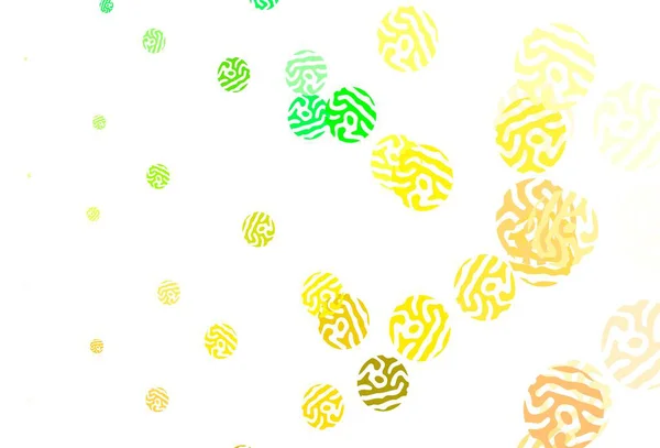 Texture Vectorielle Vert Clair Jaune Avec Disques Illustration Abstraite Scintillante — Image vectorielle