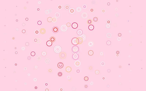 Light Red Yellow Vector Pattern Spheres Abstract Illustration Colored Bubbles — Stock Vector
