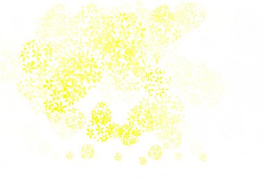 Açık yeşil, sarı vektör yapraklı soyut arkaplan. Yapraklı modern geometrik soyut çizim. Duvar kağıdı tasarımınız için yeni bir doku.