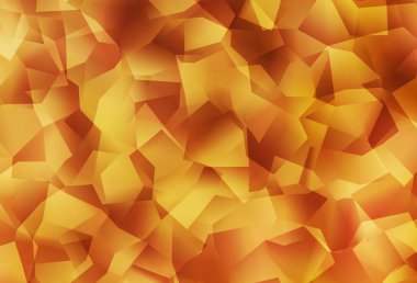 Açık Turuncu vektör eğimli üçgenler. Üçgenlerden oluşan parlayan çokgen çizimler. Dizaynınız için üçgen desen.