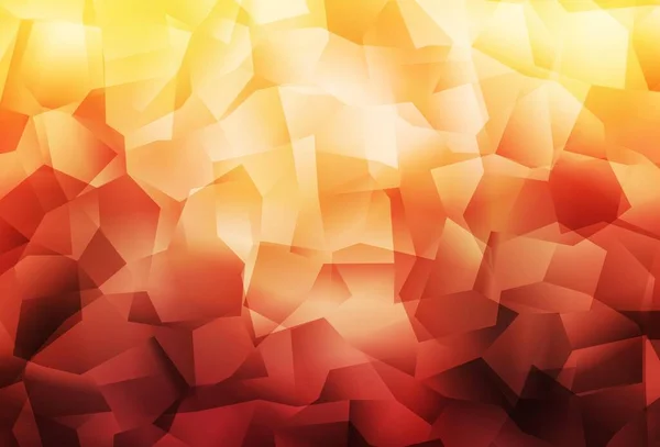 Lichtrode Gele Vector Driehoek Mozaïek Textuur Schitterende Kleurrijke Illustratie Met — Stockvector