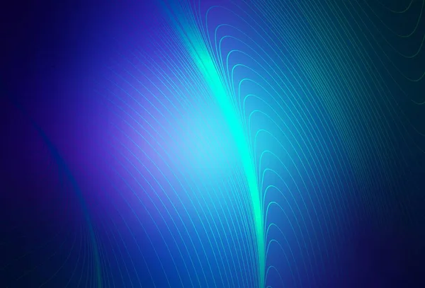 曲線を持つダークブルーのベクトル背景 グラデーションラインのエレガントな明るいイラスト あなたのビジネスのための最高のデザイン — ストックベクタ