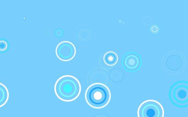 Daire şekilli açık mavi vektör düzeni. Bulanık dekoratif tasarım baloncuklu soyut tarzda. Güzel web siteleri için desen.