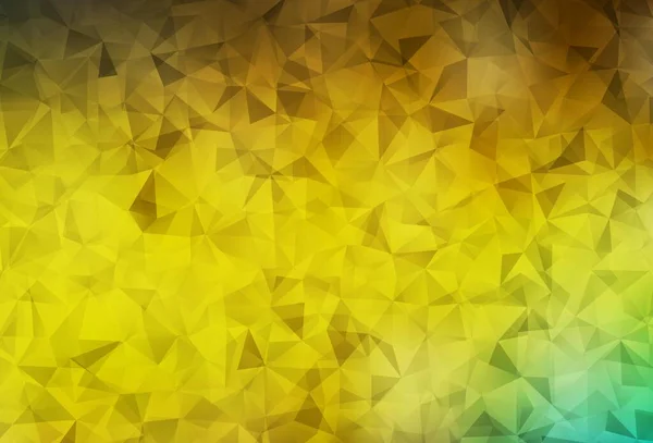 Dunkelgrüner Gelber Vektor Abstrakter Polygonaler Hintergrund Moderne Abstrakte Illustration Mit — Stockvektor
