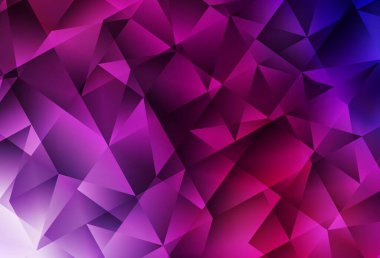 Koyu Mor, Pembe vektör parlayan üçgen fon. Çokgen şekilli bir örnek. Web siteniz için çokgen tasarım.