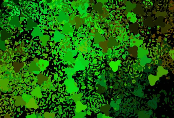 Темно Зеленый Желтый Векторный Узор Произвольной Формы Красочные Хаотические Формы — стоковый вектор