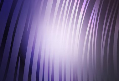 Hafif Mor çizgili vektör arkaplanı. Basit eğri biçiminde parlak renkli bir illüstrasyon. İş tasarımınız için şablon.