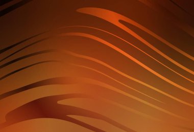 Koyu turuncu vektör arkaplanı ve ince çizgileri var. Eğilimli soyut bir çizim. Broşürler, broşürler için doku.