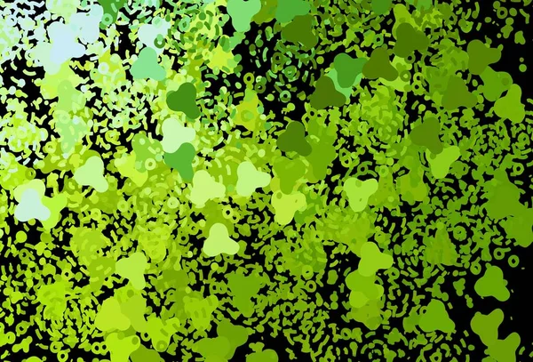 Темно Зеленая Желтая Векторная Текстура Различными Формами Современная Абстрактная Иллюстрация — стоковый вектор