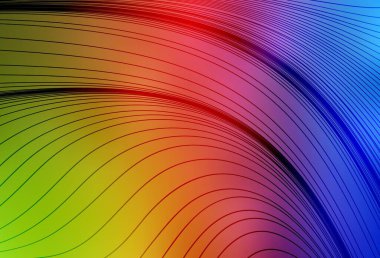 Çizgileri olan ışık çok renkli vektör arkaplanı. Alnında çizgiler olan soyut bir çizim. Marka kitabı için şık bir desen.