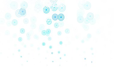 Küre ve çizgilerle açık yeşil vektör deseni. Daireleri ve çizgileri olan güzel renkli çizimler. Fütürist reklamlar ve kitapçıklar için şablon.