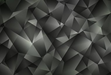 Açık gri vektör çokgen şablonu. Üçgenli modern soyut çizim. Pankartın için tamamen yeni bir şablon.