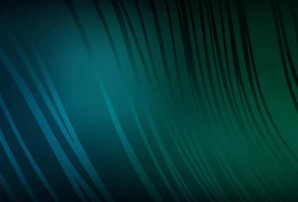 Темно Синяя Зеленая Векторная Компоновка Мокрыми Линиями Красочная Иллюстрация Абстрактном — стоковый вектор