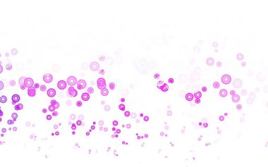 Açık pembe, daire şekilli mavi vektör düzeni. Bulanık yağmur damlaları olan soyut bir çizim. Fütürist reklamlar ve kitapçıklar için şablon.