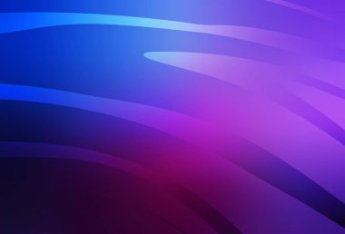 Koyu pembe, kıvrımlı çizgileri olan mavi vektör düzeni. Basit eğri biçiminde parlak renkli bir illüstrasyon. Tasarımınız için basit şablon.