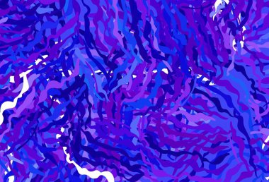 Açık pembe, kıvrımlı çizgileri olan mavi vektör deseni. Basit bir şekilde yepyeni renkli bir tasvir. İşiniz için en iyi tasarım.