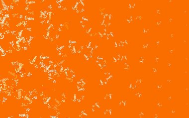 Hafif Turuncu vektör arkaplanı yapraklarla, dallarla karalıyor. Yaprakları ve dalları olan parlak renkli çizimler. Web siteleri ve pankartlar için desenli desen.