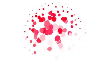 Açık pembe, kaotik şekilli kırmızı vektör şablonu. Renkli rastgele şekillerle modern soyut illüstrasyon. Web siteniz için basit tasarım.