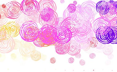 Açık pembe, sarı vektör doğal arkaplan ve güller. Çiçeklerle karalama tarzında renkli çizimler. Duvar kağıtları, boyama kitapları için desen.