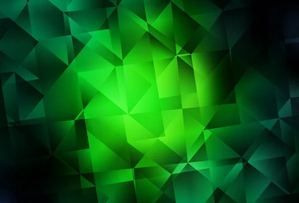 Fond Mosaïque Triangle Vectoriel Vert Foncé Illustration Abstraite Colorée Avec — Image vectorielle