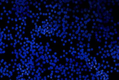 Koyu mavi vektör arka planı ve yapay zeka formları. Soyut şablondaki yapay zeka şekilleriyle parlayan illüstrasyon. Bilim için desen, geleceksel tasarımlar..