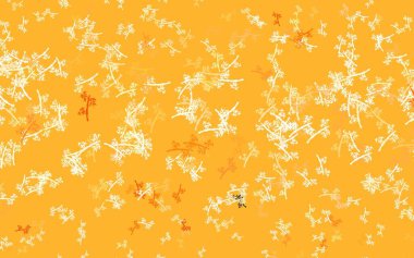 Açık Turuncu vektör, dallı doğal arka plan. Soyut şablona karalamalar çizilmiş bir resim. Tasarımınız için yeni şablon.