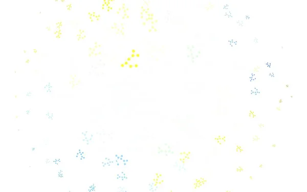Hellblaues Gelbes Vektormuster Mit Netzwerk Künstlicher Intelligenz Leuchtende Illustration Mit — Stockvektor