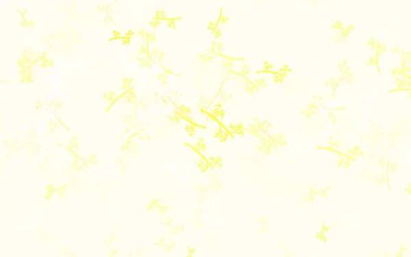Vecteur Orange Clair Design Abstrait Avec Des Branches Feuilles Branches — Image vectorielle