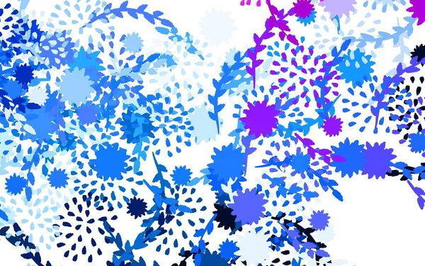 Rosa Claro Diseño Abstracto Vector Azul Con Flores Rosas Ilustración — Vector de stock