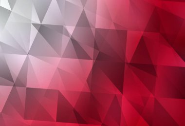 Açık Kırmızı Vektör Mozaik Şablonu. Çokgen şekilli bir örnek. Web siteniz için yeni bir doku.