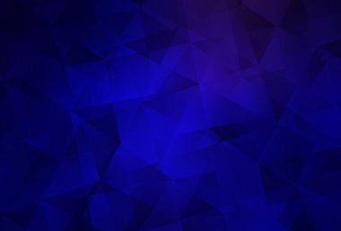 Koyu mavi vektör çokgen çizimi. Origami stilinde gradyan ile yaratıcı geometrik illüstrasyon. Arkaplanlarınız için desenli desen.