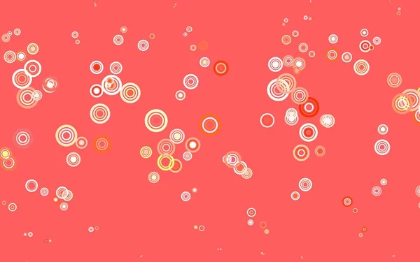 Modèle Vectoriel Rouge Clair Avec Cercles Belle Illustration Colorée Avec — Image vectorielle