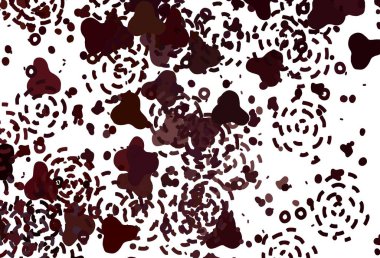 Memphis şekilli açık kırmızı vektör arkaplanı. Soyut tarzda rengarenk gradyan şekilleri olan bir resim. Web siteniz için basit tasarım.