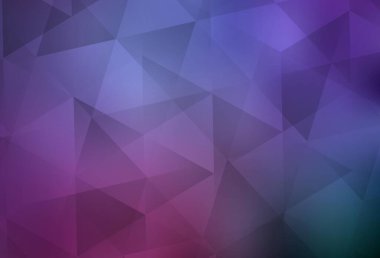 Açık Mor, pembe vektör eğimli üçgen şablonu. Origami tarzında gradyan ile geometrik çizim. İş tasarımınız için yepyeni bir tarz.