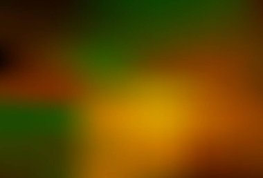 Koyu yeşil, sarı vektör soyut parlak şablonu bulanıklaştırdı. Görüntü stili ve gradyanı olan yeni renkli çizimler. İş tasarımınız için yeni biçim.