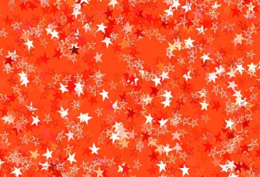 Gökyüzü yıldızlı açık kırmızı vektör şablonu. Yıldızlı parlak renkli illüstrasyon. Fütürist reklamlar ve kitapçıklar için şablon.