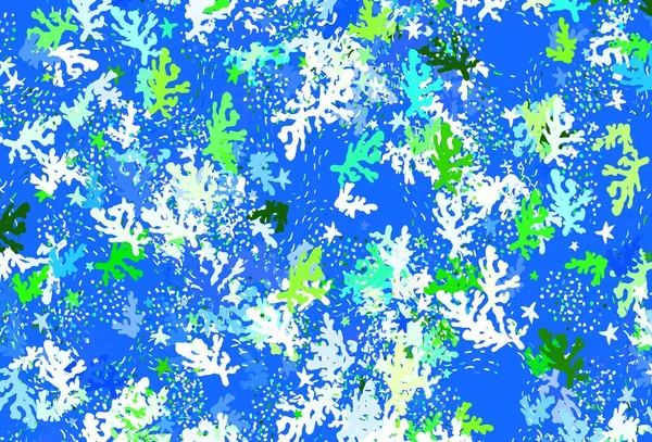 Hellgrünes Vektormuster Mit Zufälligen Formen Einfache Farbenfrohe Illustration Mit Abstrakten — Stockvektor