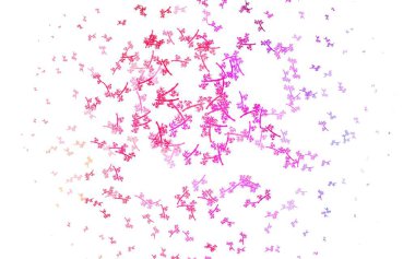 Açık mavi, dallı kırmızı vektör soyut deseni. Yapraklar ve dallarla karalama tarzında renkli çizimler. Cep telefonlarının geçmişleri için şablon.