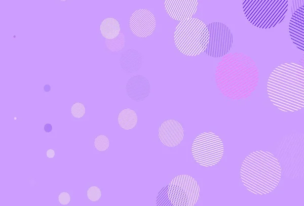 Светло Фиолетовая Векторная Компоновка Кружочками Красивая Цветная Иллюстрация Размытыми Кругами — стоковый вектор