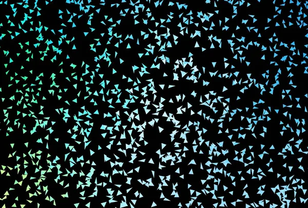 Σκούρο Μπλε Πράσινο Διανυσματικό Πρότυπο Κρύσταλλα Τρίγωνα Glitter Αφηρημένη Εικόνα — Διανυσματικό Αρχείο