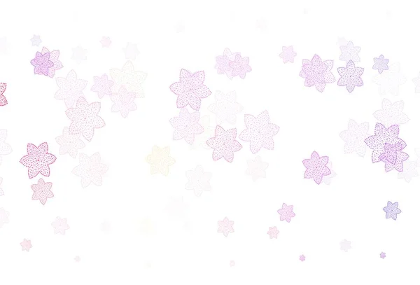 Ανοιχτό Ροζ Κίτρινο Διάνυσμα Φυσικό Μοτίβο Λουλούδια Αφηρημένη Εικόνα Λουλούδια — Διανυσματικό Αρχείο
