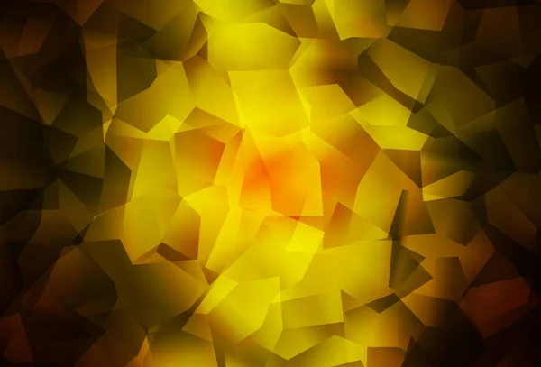 Темно Красный Желтый Вектор Сияющий Треугольником Красочная Иллюстрация Многоугольном Стиле — стоковый вектор