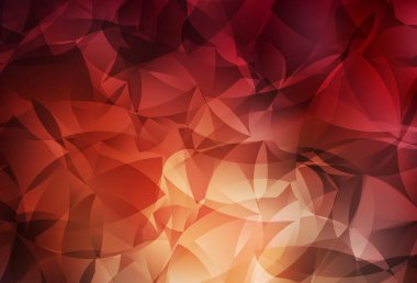 Koyu kırmızı vektör çokgen arkaplan. Üçgenli parlak renkli çizimler. İşiniz için en iyi üçgen tasarım.