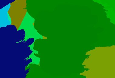 Açık mavi, soyut şekilli yeşil vektör arkaplan. Soyut tarzda rengarenk gradyan şekilleri olan bir resim. İşiniz için en iyi akıllı tasarım.