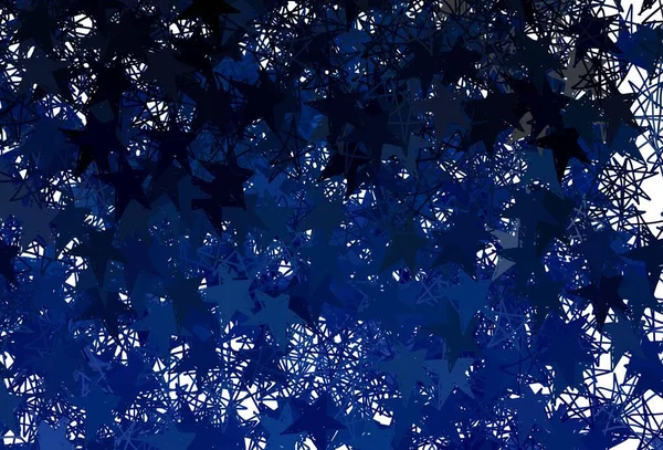 Σκούρο Μπλε Διάνυσμα Μοτίβο Αστέρια Των Χριστουγέννων Αστέρια Θολό Αφηρημένο — Διανυσματικό Αρχείο