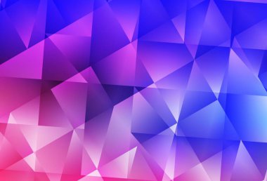 Açık Pembe, Mavi vektör çokgen arkaplan. Çokgen soyut çizim ve gradyan. Web siteniz için yeni bir doku.
